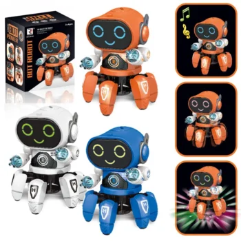 Dancing Music Robot Octopus Spider Toy for Kids – 6-Claw Moving Vehicle Educational Toy for Boys & Girls