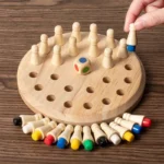 Wooden Memory Match Color Game Board – Montessori Cognitive Learning Toy | Brain Development Puzzle for Children