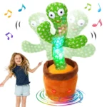 Dancing Cactus Talking Plush Toy – 120 Songs, Voice Repeat, USB Rechargeable Musical Stuffed Toy for Kids