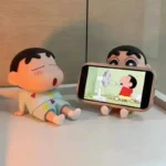 Crayon Shin-Chan Anime Figure Phone Holder – Kawaii Desktop Ornament & Mini Collectible Decor