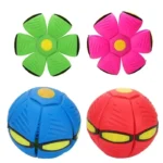 Dog Toys Outdoor Fun – Flying Saucer Ball UFO Magic Deformation Flying Toy for Boys & Girls, No LED