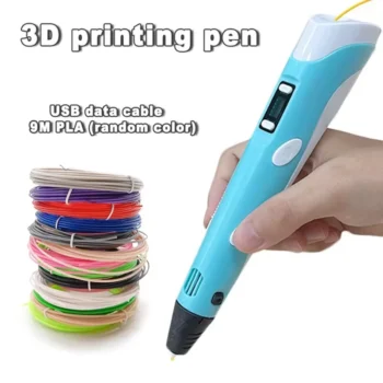 Electronic 3D Printing Pen with 9M PLA Filament – High-Temperature 3D Graffiti Pen for Kids & Adults, Creative Drawing Tool