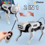 RC Robot Mechanical Dog Toy for Kids – DIY Assembling Remote Control Educational Science Toy Gift for Boys