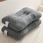 2pcs Adjustable Ergonomic Neck Massage Pillows – Orthopedic Contour Support for Neck & Shoulder Relief