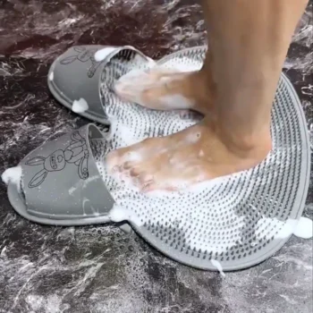 Foot Scrubber Mat for Shower – Silicone Anti-Slip Foot Cleaning & Massage Mat