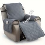 Waterproof Recliner Chair Cover – Non Slip Recliner Cover with Pocket & Pet Protection