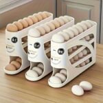 Egg Holder for Fridge 4-Tier – 30 Egg Storage Container with Side Door Design