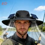 Solar Fan Sun Hat with Dual Fans – USB Rechargeable Cooling Hat for Outdoor Use