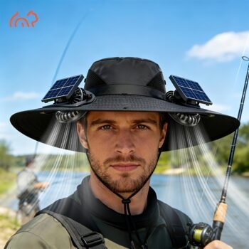 Solar Fan Sun Hat with Dual Fans – USB Rechargeable Cooling Hat for Outdoor Use