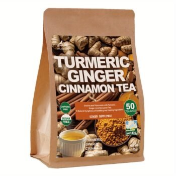 Turmeric Ginger Cinnamon Tea – Natural Herbal Tea Sugar Free & Caffeine Free